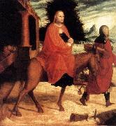 Master of Ab Monogram The Flight into Egypt oil on canvas